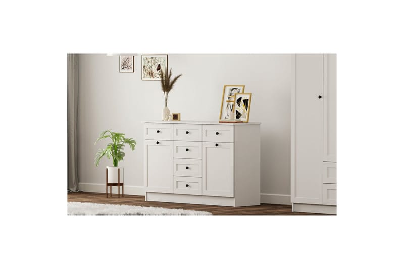 Zavira Kommode 130 cm - Mat Hvid - Opbevaring - Opbevaringsmøbler - Kommode