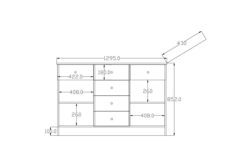 Zavira Kommode 130 cm - Mat Hvid - Opbevaring - Opbevaringsmøbler - Kommode