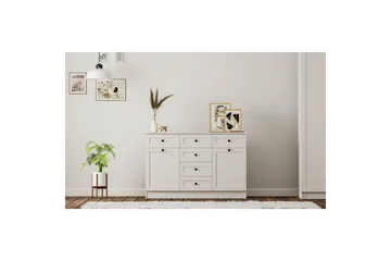 Zavira Kommode 130 cm - Mat Hvid - Opbevaring - Opbevaringsmøbler - Kommode