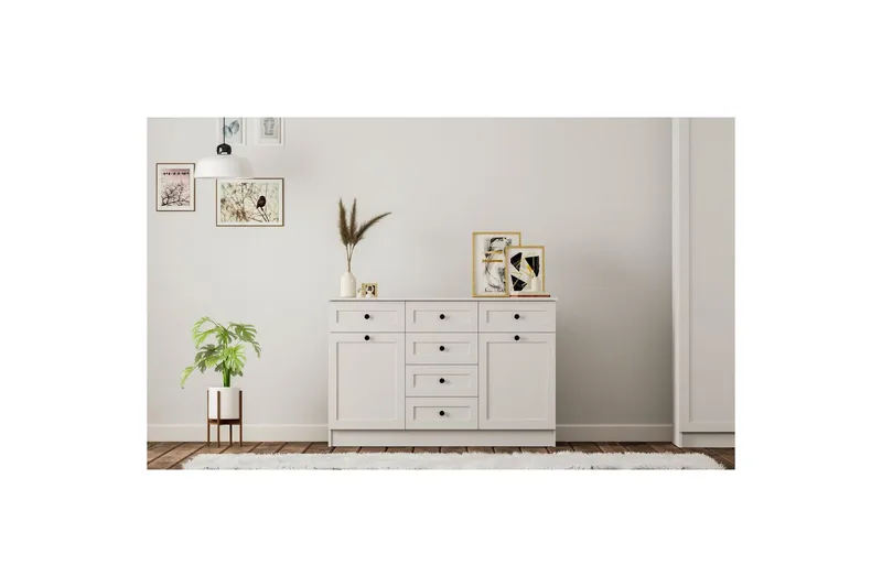 Zavira Kommode 130 cm - Mat Hvid - Opbevaring - Opbevaringsmøbler - Kommode