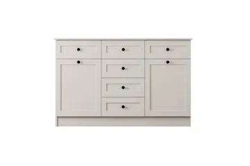 Zavira Kommode 130 cm - Mat Hvid - Opbevaring - Opbevaringsmøbler - Kommode