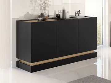 Zelric Skænk 160x37 cm - Sort - Opbevaring - Opbevaringsmøbler - Skænke & sideboards