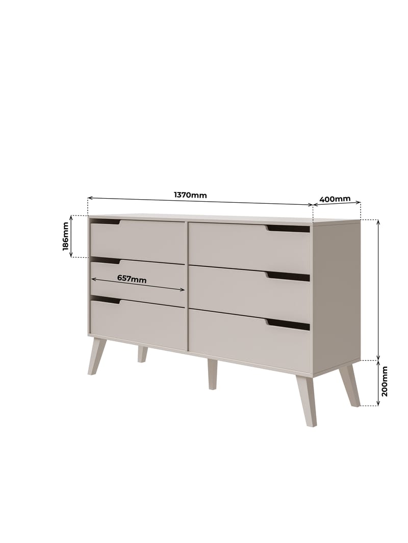 Zelto Kommode 137 cm - Kashmir - Opbevaring - Opbevaringsmøbler - Kommode