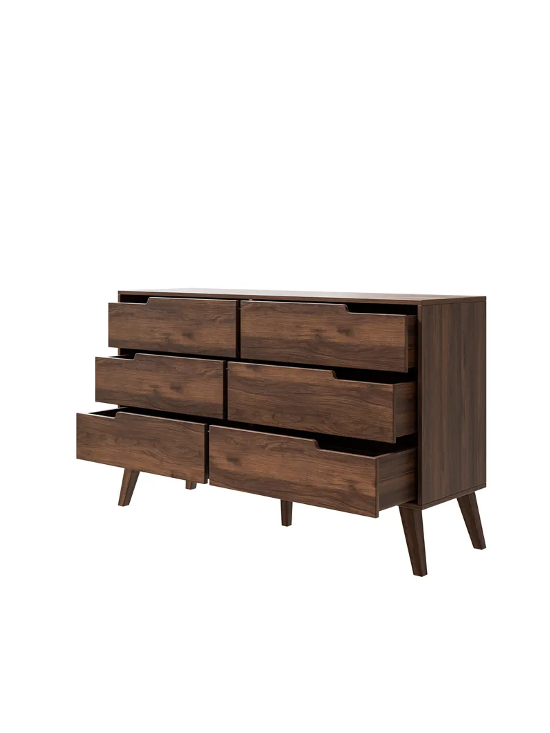 Zelto Kommode 137 cm - Warmia valnød - Opbevaring - Opbevaringsmøbler - Kommode