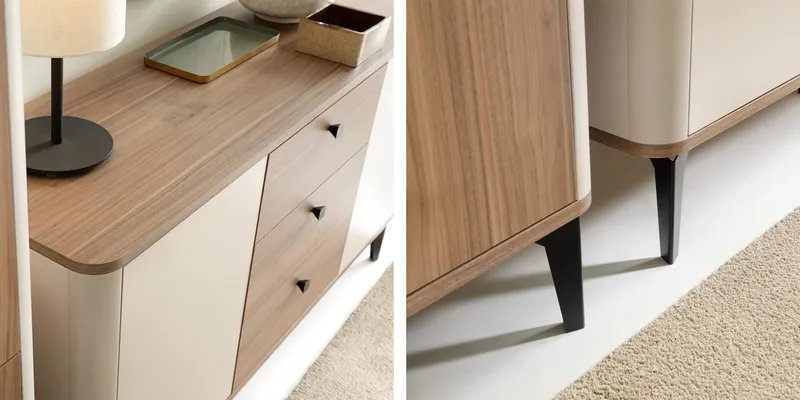 Zeyrin Skænk 141 cm - Beige|brun|sort - Opbevaring - Opbevaringsmøbler - Skænke & sideboards