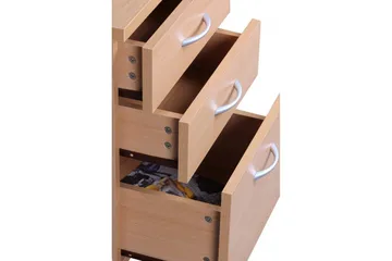 Rullecontainer Wohnling Bøg Optik Folieret Spånplade 4 Skuffer Moderne - Opbevaring - Opbevaring til småting