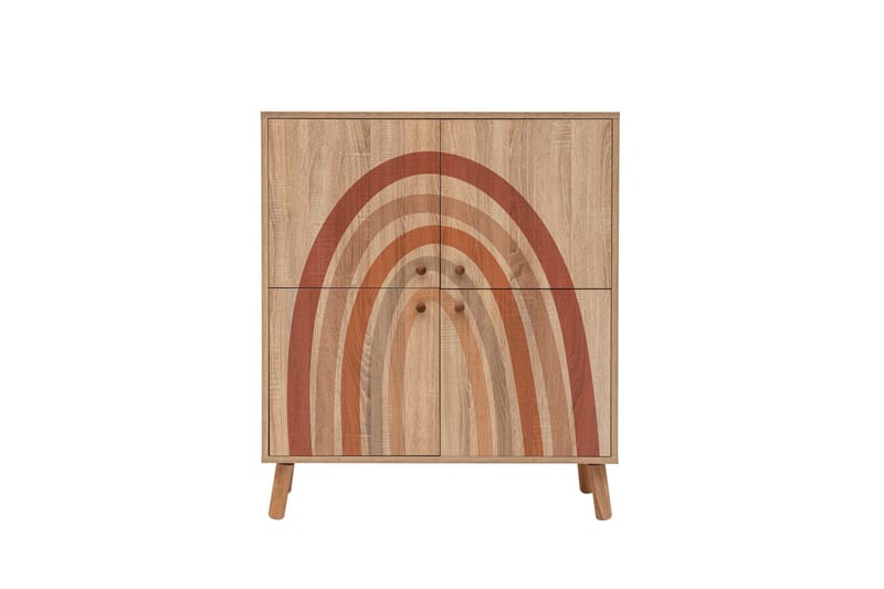 Iris Highboard 95x111 cm Brun - Hanah Home - Opbevaring - Skab - Skabe