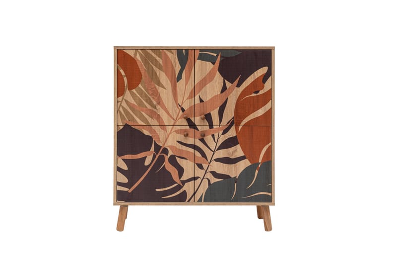 Palm Highboard 95x111 cm Brun/Sort - Hanah Home - Opbevaring - Skab - Skabe