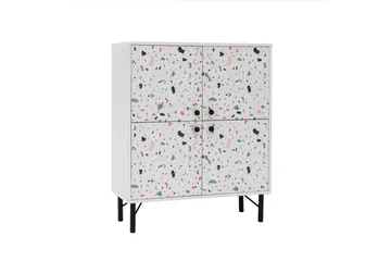 Terrazzo Highboard 95x111 cm Hvid - Hanah Home - Opbevaring - Skab - Skabe