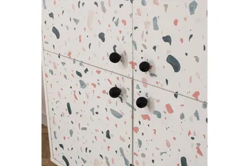 Terrazzo Highboard 95x111 cm Hvid - Hanah Home - Opbevaring - Skab - Skabe