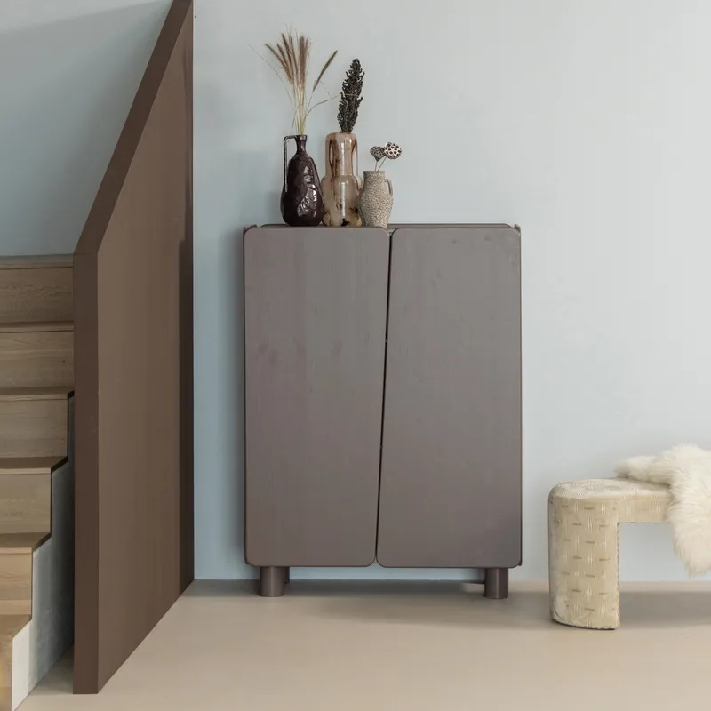 2-dørs skab Root 100 cm - Trøffelbrun - Opbevaring - Skab - Skabe