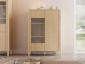 Aggarwal Vitrineskab 103 cm - Opbevaring - Skab - Vitrineskabe