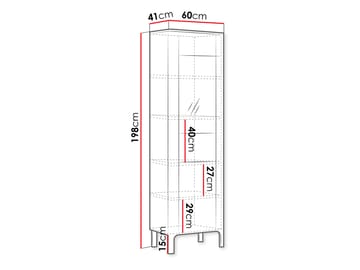 Aggarwal Vitrineskab 60 cm - Opbevaring - Skab - Vitrineskabe