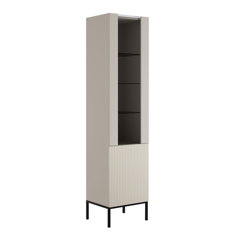 Amelus Vitrineskab 50x190 cm, Beige