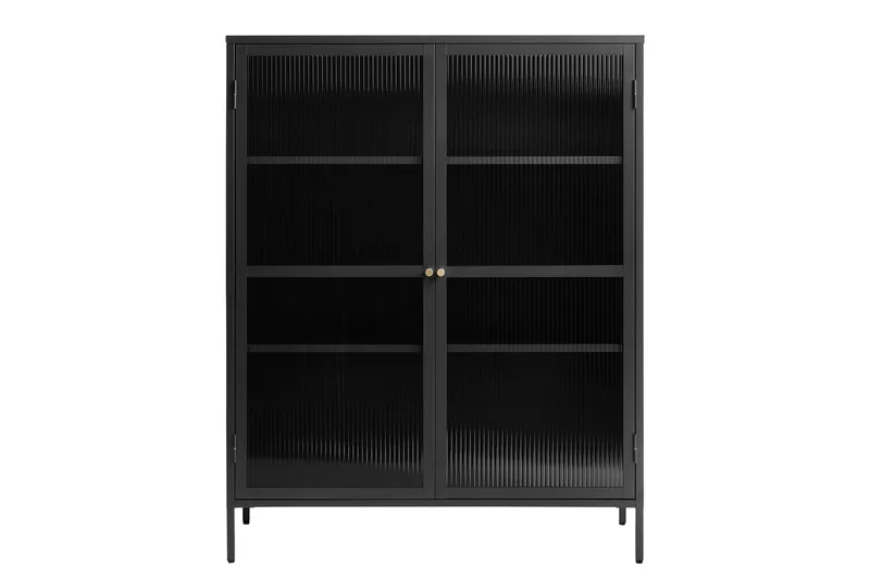 Anatole Vitrineskab 111x140 cm, Sort