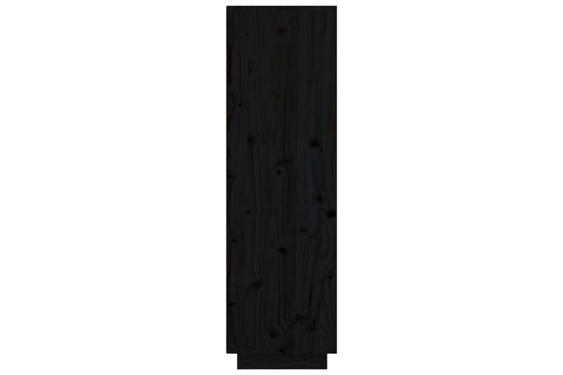 beBasic højskab 74x35x117 cm massivt fyrretræ sort - Sort - Vitrineskabe