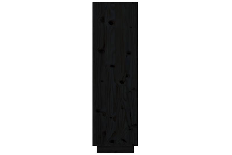 beBasic skænk 38x35x117 cm massivt fyrretræ sort - Sort - Skabe