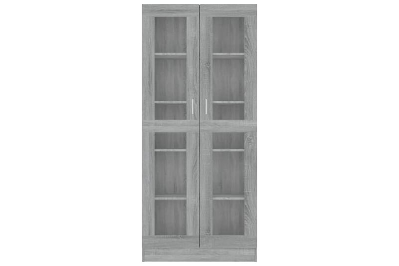 beBasic vitrineskab 82,5x30,5x185,5 cm konstrueret træ grå sonoma-eg - GrÃ¥ - Vitrineskabe