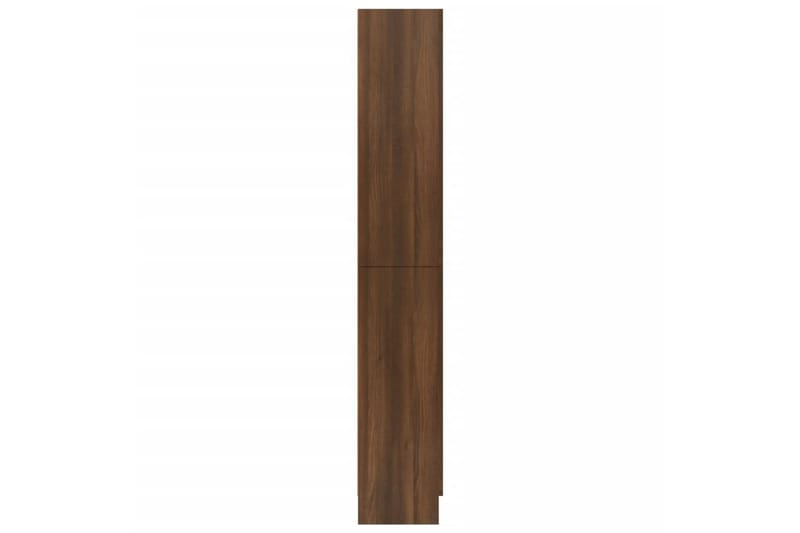 beBasic vitrineskab 82,5x30,5x185,5cm konstrueret træ brun egetræsfarve - Brun - Opbevaring - Skab - Vitrineskabe
