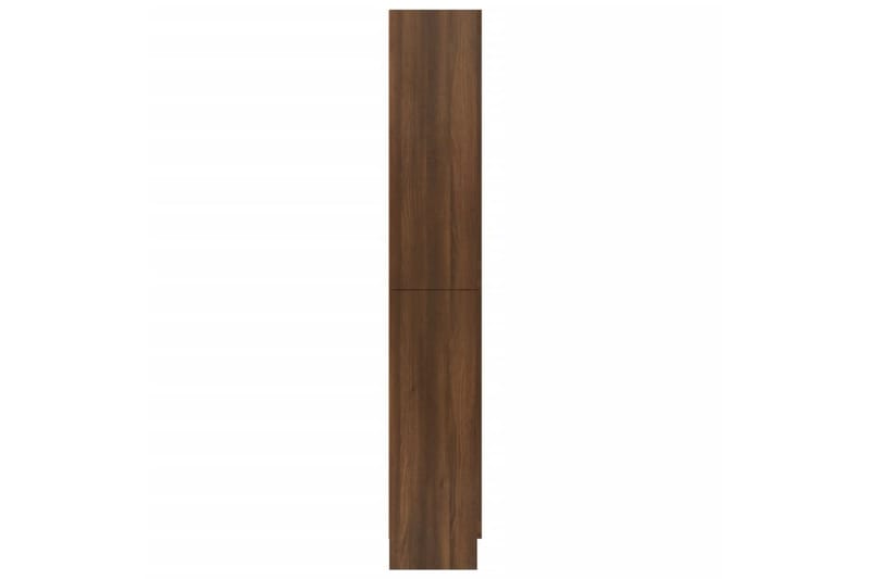 beBasic vitrineskab 82,5x30,5x185,5cm konstrueret træ brun egetræsfarve - Brun - Vitrineskabe