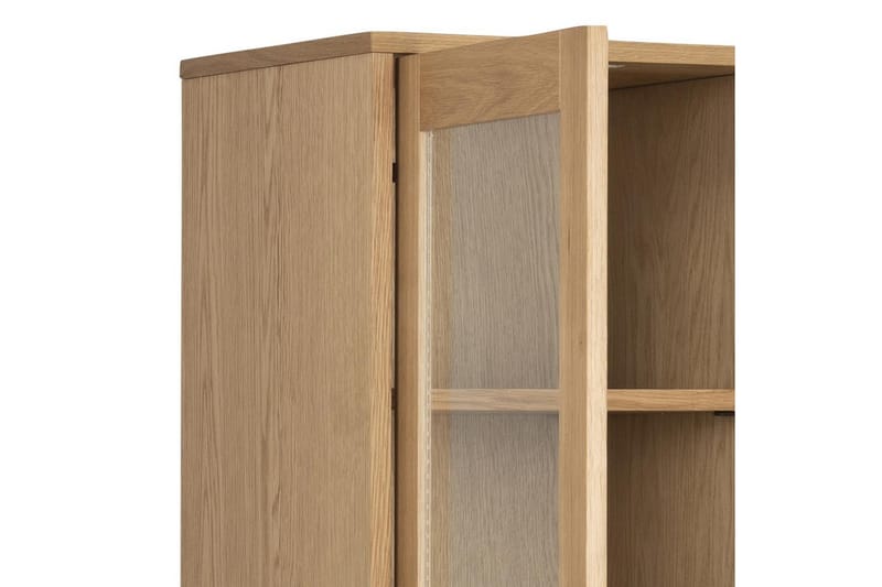 Bellor Vitrineskab 80x178 cm - Natur - Opbevaring - Skab - Vitrineskabe