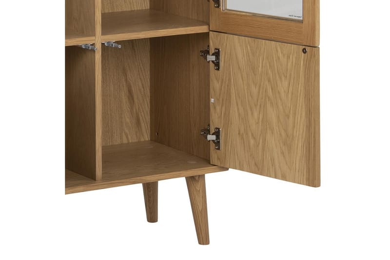 Bellor Vitrineskab 80x178 cm - Natur - Opbevaring - Skab - Vitrineskabe