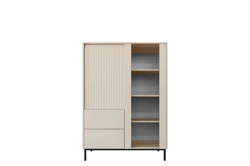 Bjurholm Vitrineskab 104x146 cm - Beige - Opbevaring - Skab - Vitrineskabe