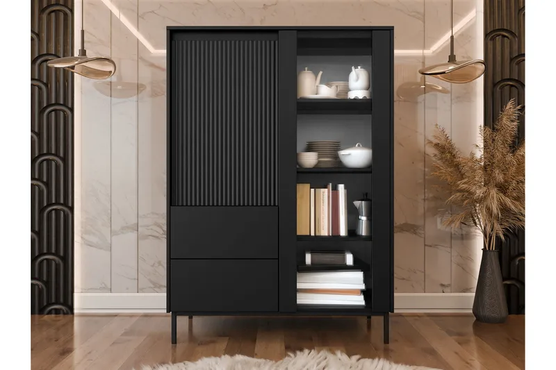 Bjurholm Vitrineskab 104x146 cm - Grøn - Opbevaring - Skab - Vitrineskabe