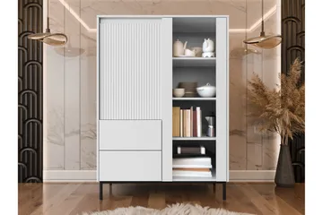 Bjurholm Vitrineskab 104x146 cm - Hvid - Opbevaring - Skab - Vitrineskabe
