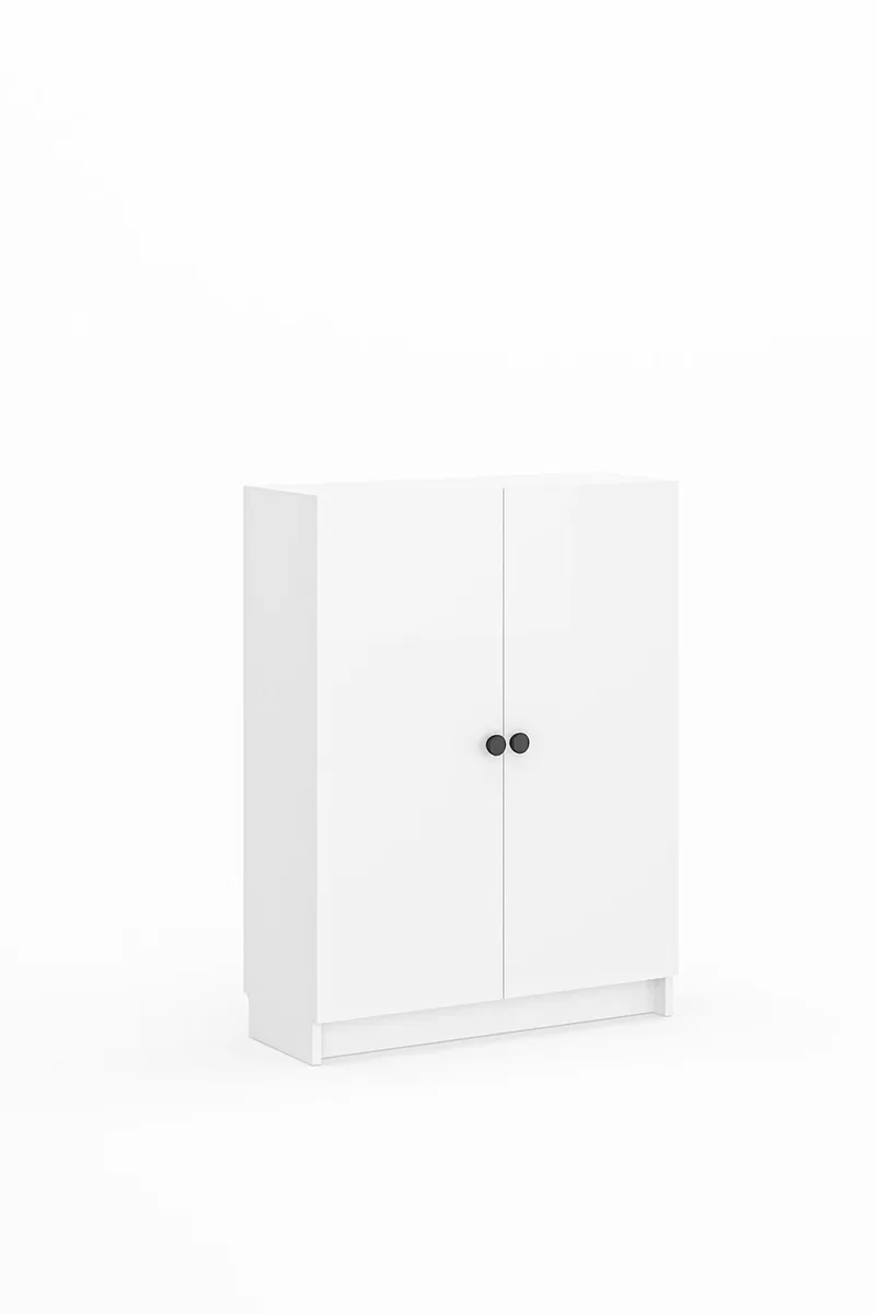 Bogreol Hanah Home Bili 3 hylder 2 låg (80 x 105 x 28 cm) Hvid, undefined