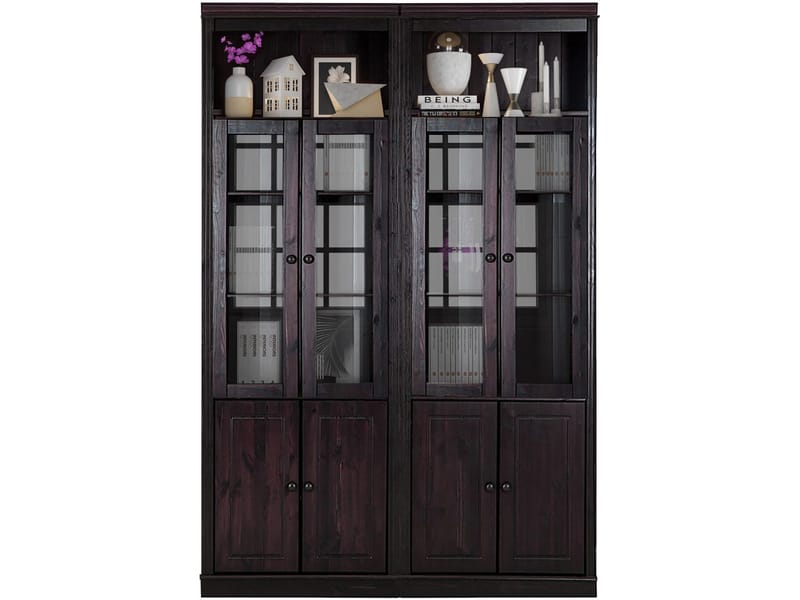 Bogreol Loft24 Anita Havana/lak - Havana/lak - Opbevaring - Skab - Vitrineskabe
