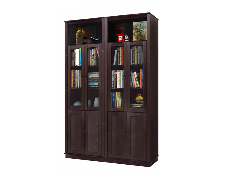 Bogreol Loft24 Anita Havana/lak - Havana/lak - Opbevaring - Skab - Vitrineskabe