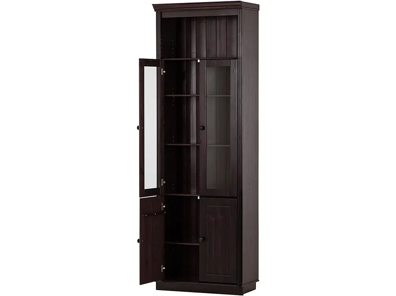 Bogreol Loft24 Anita Havana/lak - Havana/lak - Opbevaring - Skab - Vitrineskabe