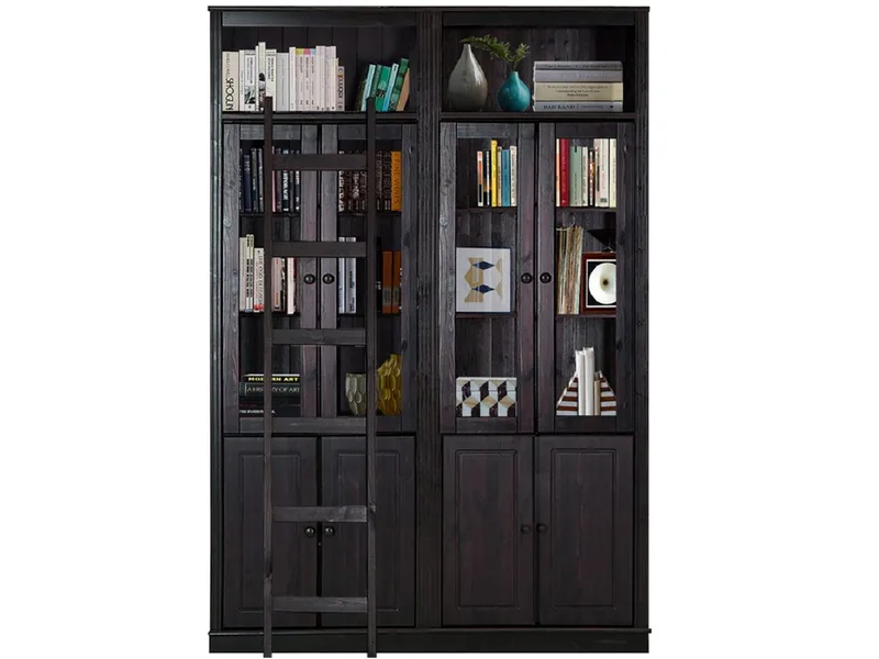 Bogreol Loft24 Anita Havana/lak - Havana/lak - Opbevaring - Skab - Vitrineskabe