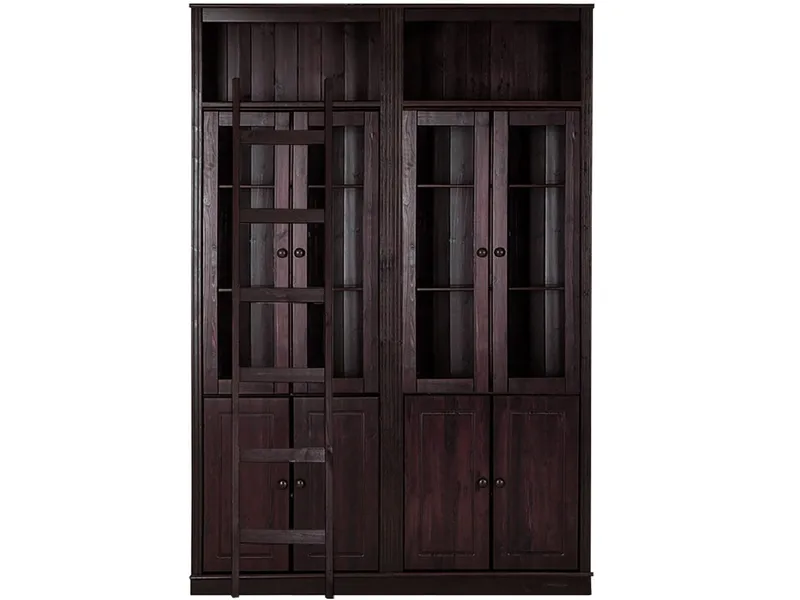 Bogreol Loft24 Anita Havana/lak - Havana/lak - Opbevaring - Skab - Vitrineskabe