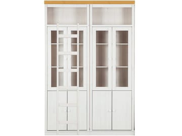 Bogreol Loft24 Anita Hvid/honning - Hvid/honning - Opbevaring - Skab - Vitrineskabe