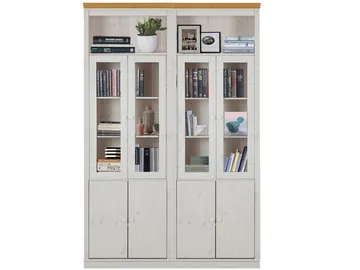 Bogreol Loft24 Anita Hvid/honning - Hvid/honning - Opbevaring - Skab - Vitrineskabe