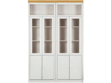 Bogreol Loft24 Anita Hvid/honning - Hvid/honning - Opbevaring - Skab - Vitrineskabe