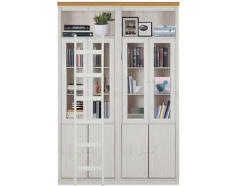 Bogreol Loft24 Anita Hvid/honning - Hvid/honning - Opbevaring - Skab - Vitrineskabe