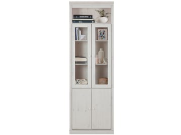 Bogreol Loft24 Anita Hvid/lak - Hvid/lak - Opbevaring - Skab - Vitrineskabe