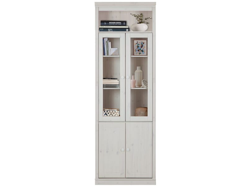 Bogreol Loft24 Anita Hvid/lak - Hvid/lak - Opbevaring - Skab - Vitrineskabe