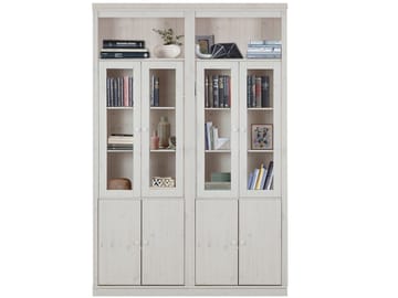 Bogreol Loft24 Anita Hvid/lak - Hvid/lak - Opbevaring - Skab - Vitrineskabe