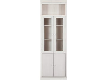 Bogreol Loft24 Anita Hvid/lak - Hvid/lak - Opbevaring - Skab - Vitrineskabe