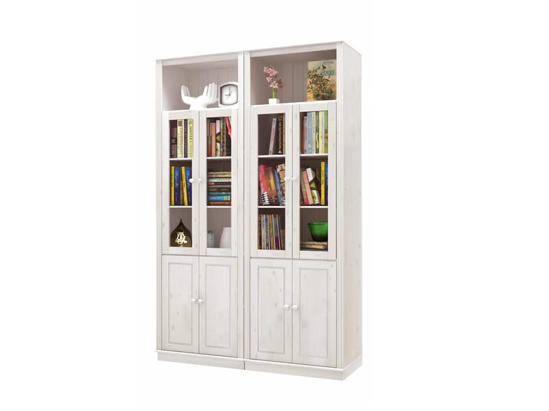 Bogreol Loft24 Anita Hvid/lak - Hvid/lak - Opbevaring - Skab - Vitrineskabe