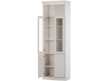 Bogreol Loft24 Anita Hvid/lak - Hvid/lak - Opbevaring - Skab - Vitrineskabe