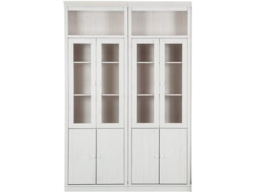 Bogreol Loft24 Anita Hvid/lak - Hvid/lak - Opbevaring - Skab - Vitrineskabe