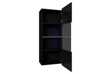 Calabrini vitrineskab 45x32x117 cm - Hvid - Opbevaring - Skab - Vitrineskabe