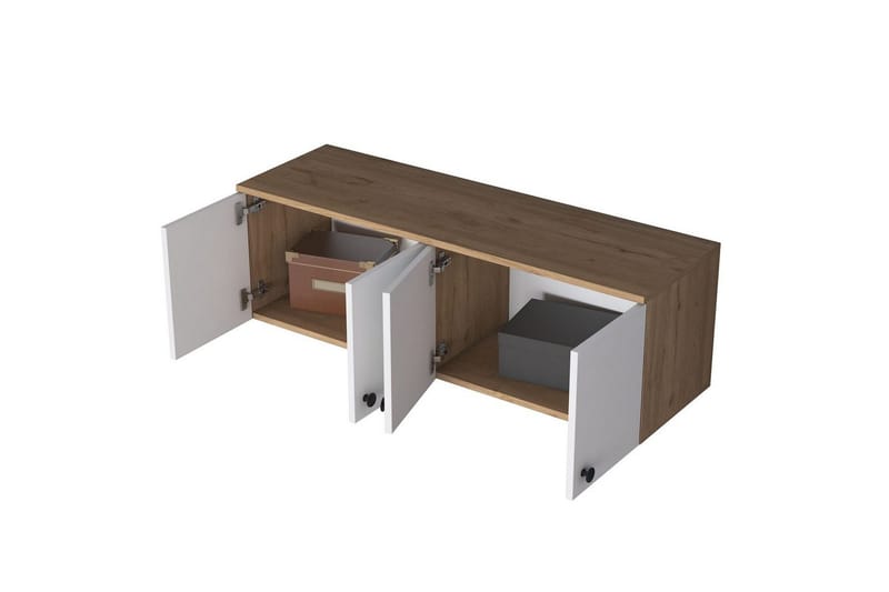Calros Hörnskåp - Valnød/Hvid - Hus & renovering - Køkken & bad - Køkken & bryggers