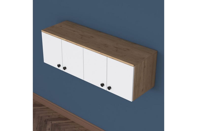 Calros Hörnskåp - Valnød/Hvid - Hus & renovering - Køkken & bad - Køkken & bryggers