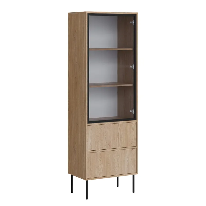 Claven Vitrineskab 60x185 cm, brun